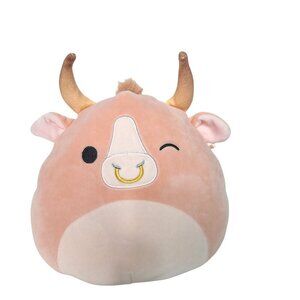 Squishmallows Howland Bull Plush Peach Kellytoy Stuffed Animal 9"
